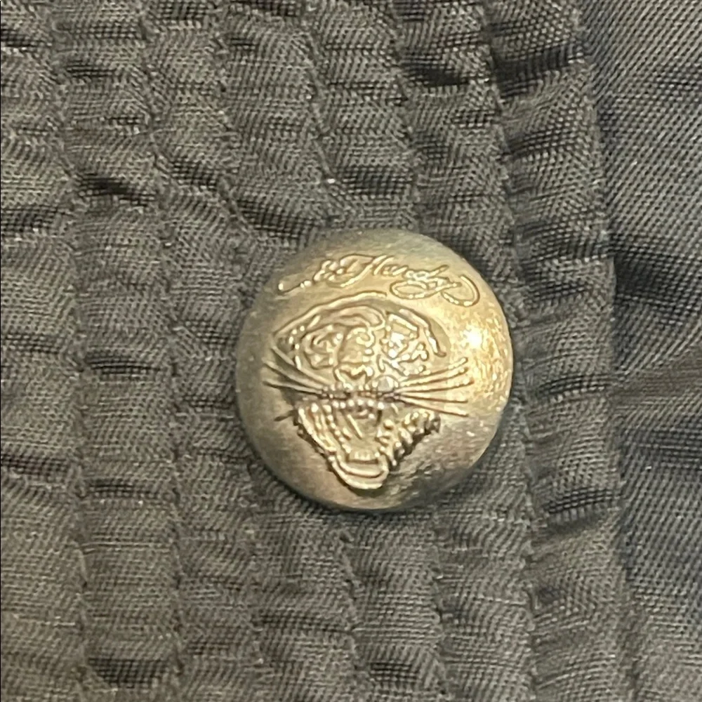 Limited edition Ed Hardy Christian Audigier puffer jacket with hood Adult Large - Picture 5 of 16